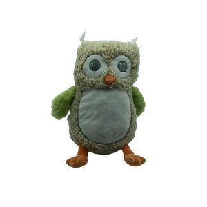 blankets & beyond owl plush stuffed animal rattles 10" toy COSTCO